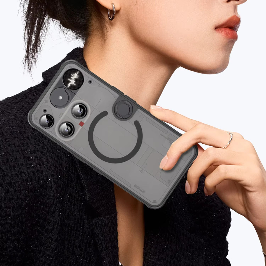 Stoßfeste Silikon Schutzhülle für Nothing Phone 3 und CMF Phone 2 PRO in Schwarz - Bild 3