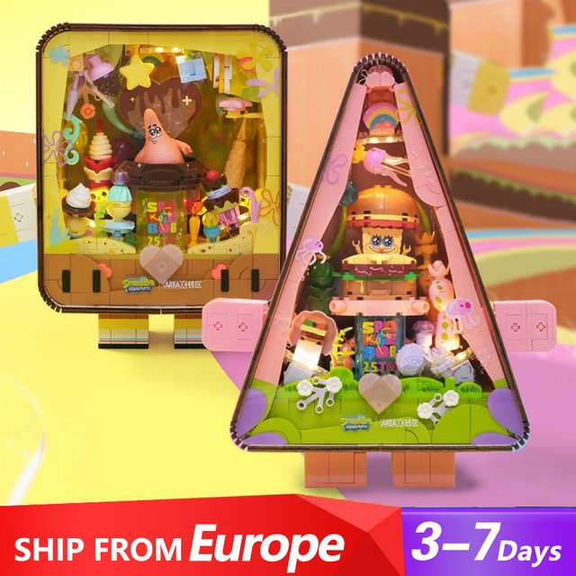 AREA-X 25th Anniversary Limited SpongeBob Schwammkopf und Patrick Star Bausteine Figuren Set aus Kunststoff in Mehrfarbig - Bild 1