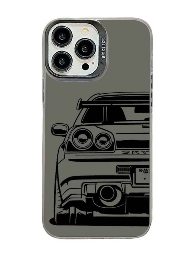 JDM CAR Plane Handyhülle für iPhone 16 15 14 13 12 11 Pro Max XR X SE in Weiß mit Laser Hard PC und TPU Schutzhülle H521P1 - Bild 3