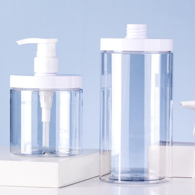 KuZHEN Seifenspenderflasche für Shampoo und Duschgel, transparent, 500 ml - Bild 1