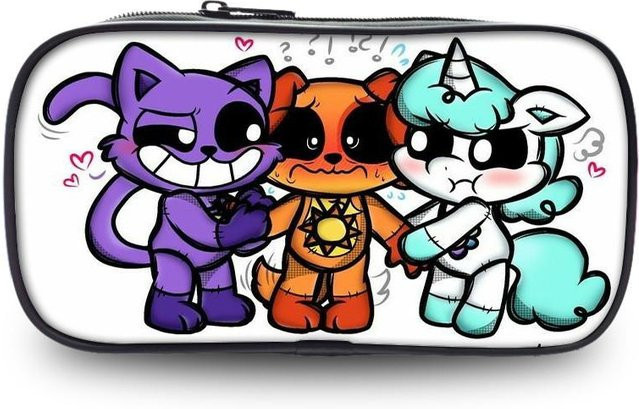 CrimsonCraft Catnap Poppy Playtime Federmäppchen für Schüler in Schwarz und Multicolour - Bild 1