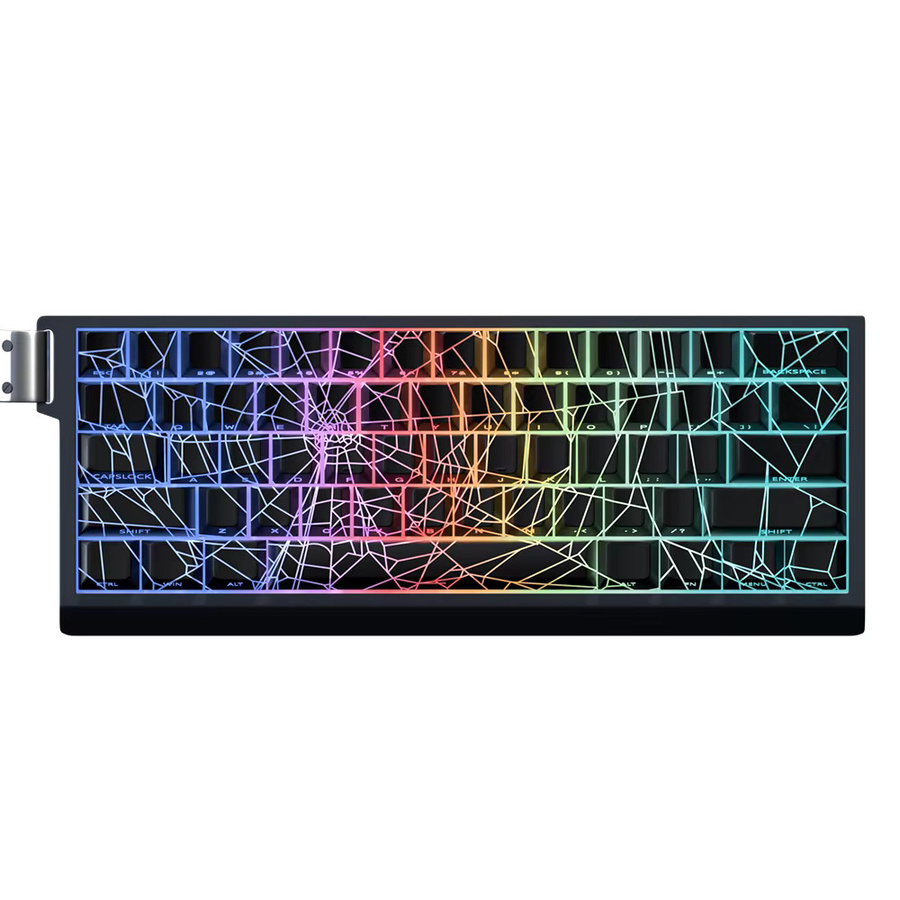 AEVYVKV IMD-Tech Tastenkappen-Set für mechanische Tastatur Jet75 mit 74-Tasten-Spinnennetz-Muster in Schwarz - Bild 3