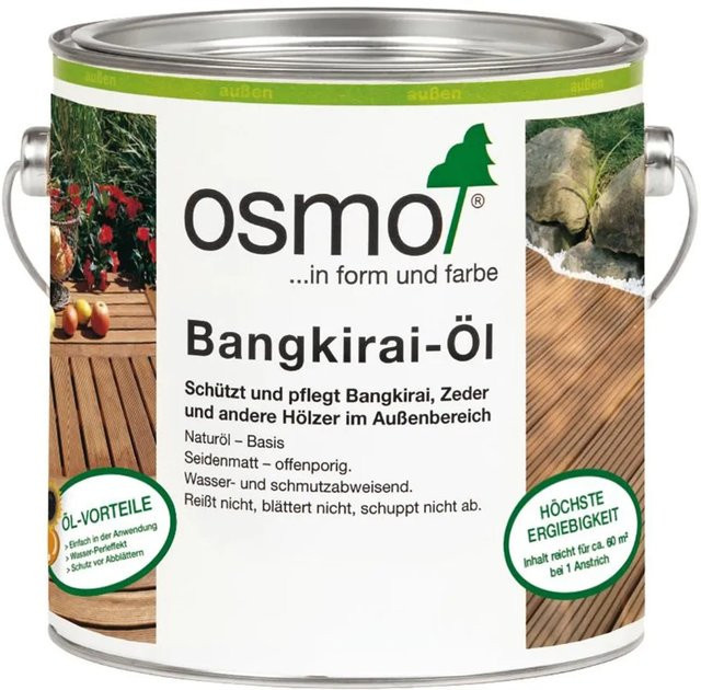 Osmo Holzöl Spezial Bangkirai dunkel, 2,5 l, satin matt mit UV-Schutz und Wasserabweisung - Bild 1