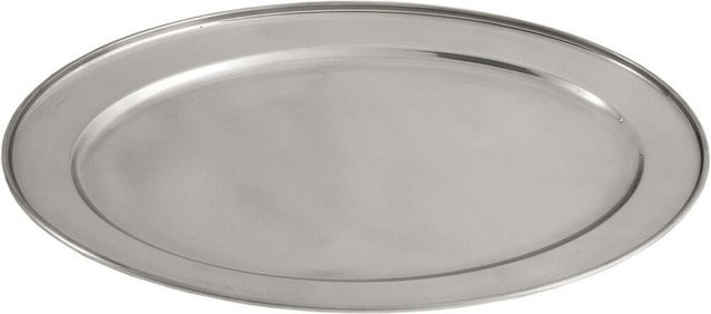 Stalgast Servierplatte oval aus Edelstahl in Silber, Breite: 49,8 cm - Bild 1