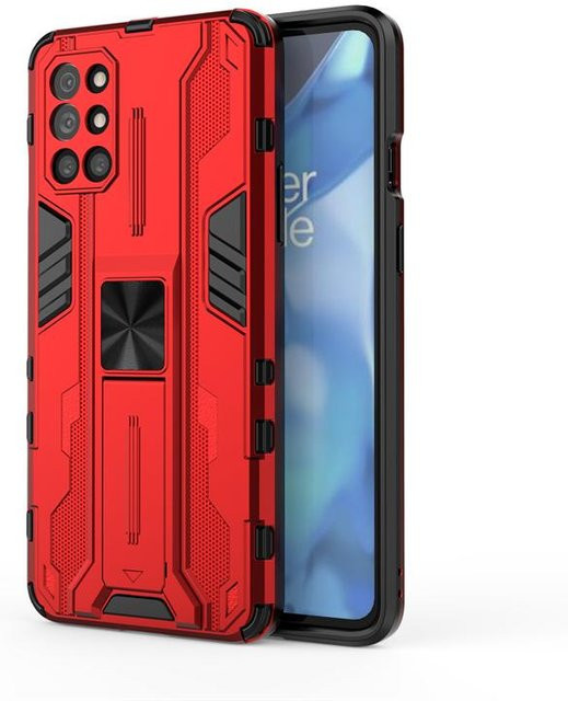 Stoßfeste magnetische Armor Handyhülle für OnePlus 9R in Rot - Bild 1