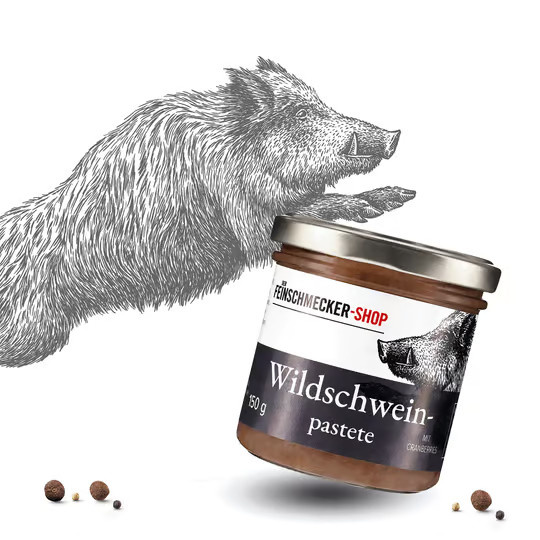 Feinschmecker-Shop Wildschweinpastete Cranberrys 150 g - Bild 2