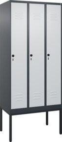 C+P Spind Classic PLUS Garderobenschrank mit 3 Abteilen, Gestell aus Stahl, H x B x T: 212 x 90 x 50 cm - Bild 1