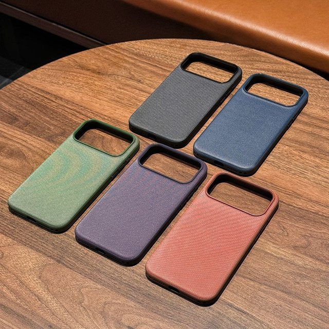 Apple Magnetische Stoßfeste Schutzhülle für iPhone 17 Pro Max mit Stoff-Textur in Blau - Bild 1
