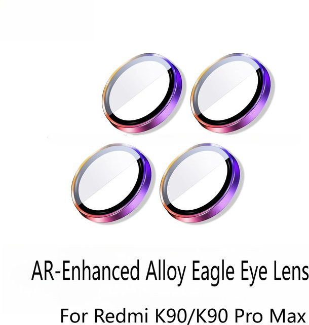 AR Anti-Reflexion Objektivschutz aus gehärtetem Glas mit Metallring für Redmi K90 Pro in Blau - Bild 1