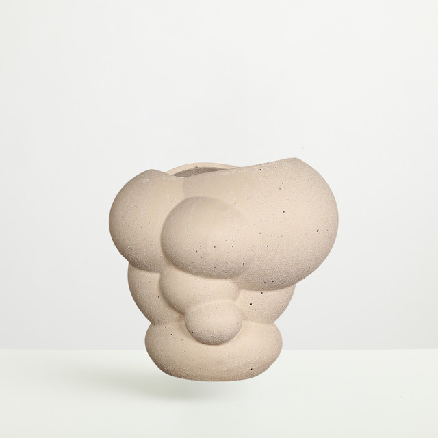 Keramikvase Bubble von BLUME2000 in Sand, organische Form, Klein - Bild 1