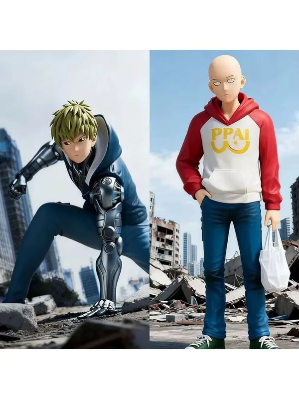 Bandai One Punch Man Anime Figur Saitama in Multicolor, Höhe: 16 cm - Bild 4