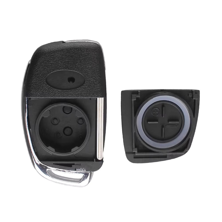 KEYYOU Ersatz Flip Remote Key Fob Gehäuse für Hyundai IX35 i20 IX45 mit 3/4 Tasten in Schwarz - Bild 3