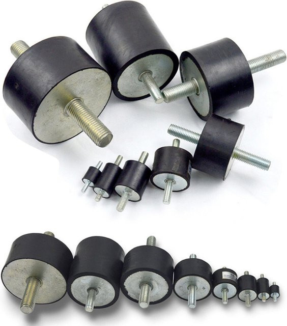 Anti-Vibrations-Gummidämpfer Set aus Metall und Kunststoff in Schwarz für Wasserpumpen, erhältlich in den Größen M3, M4, M5 und M6 - Bild 1