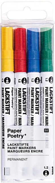 Rico Design Paper Poetry Lackmarkerset mehrfarbig mit 1,2 mm Strichstärke - Bild 1