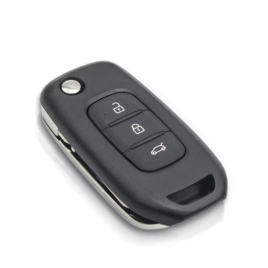 KEYYOU Auto Flip Schlüsselhülle für Renault Kwid, Kadjar, Captur, Megane, Sandero Stepway, Logan, Clio 5 und Arkana in Schwarz - Bild 2