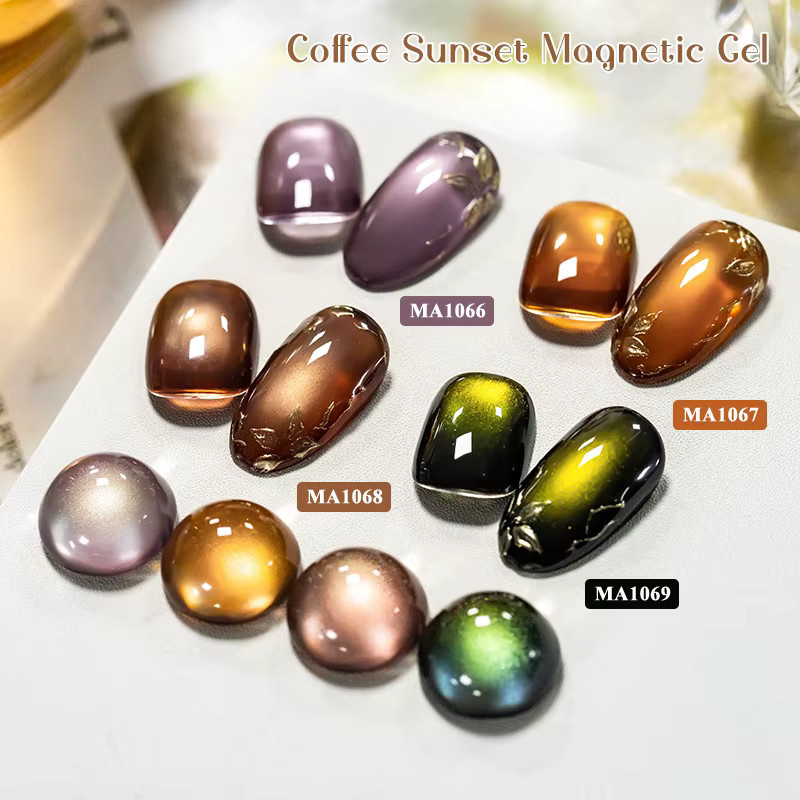 MEET ACROSS Magnetischer Gel Nagellack Kaffee Sonnenuntergang, 7 ml - Bild 5
