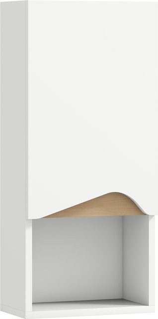 HOMCOM Badezimmerschrank Aosom als Wandschrank in Weiß mit Soft-Close-Tür, verstellbaren Ablagen und offenem Fach, B/T/H: 30 x 17 x 67 cm - Bild 1