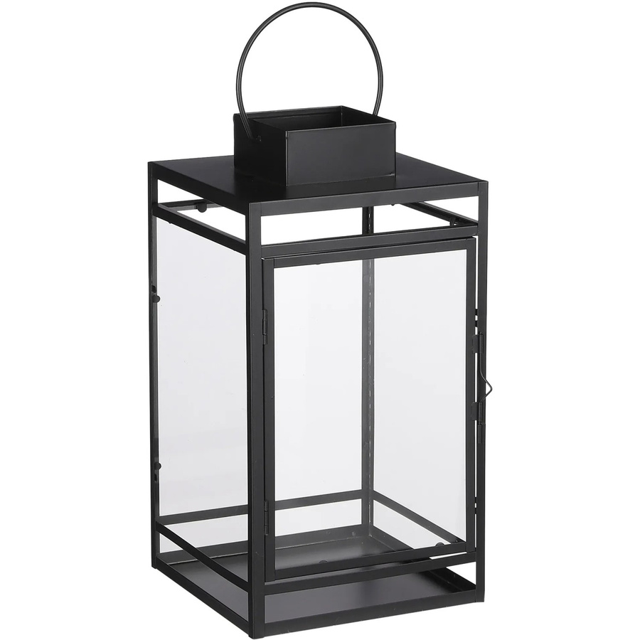 Mica Decorations Laterne Storm Schwarz B: 19 cm, T: 19 cm, H: 36 cm - Bild 2