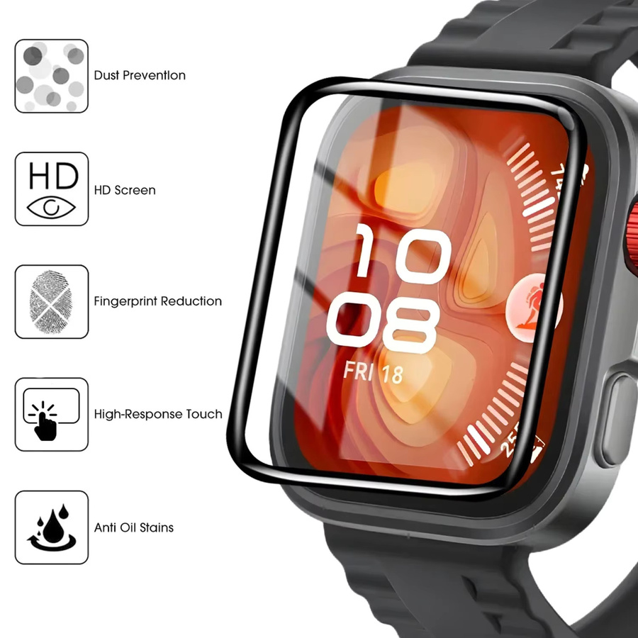 Huawei Displayschutzfolie, 9D gebogene Folie, transparent, Smartwatch-Zubehör - Bild 5