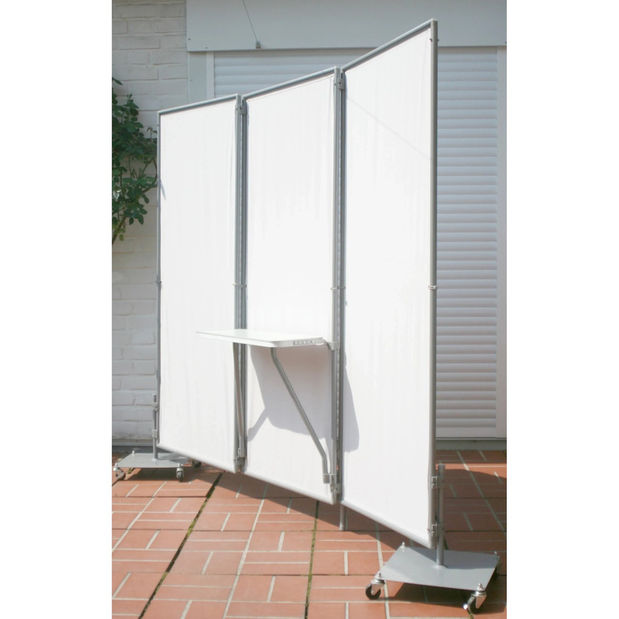 Floracord Klapptisch aus Aluminium in Hellgrau, B/T/H: 64 x 24,5 x 2 cm - Bild 2
