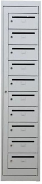 PROREGAL Postverteilerschrank Crane aus Metall in Grau mit Schließfunktion, H x B x T: 180 x 40 x 50 cm - Bild 1