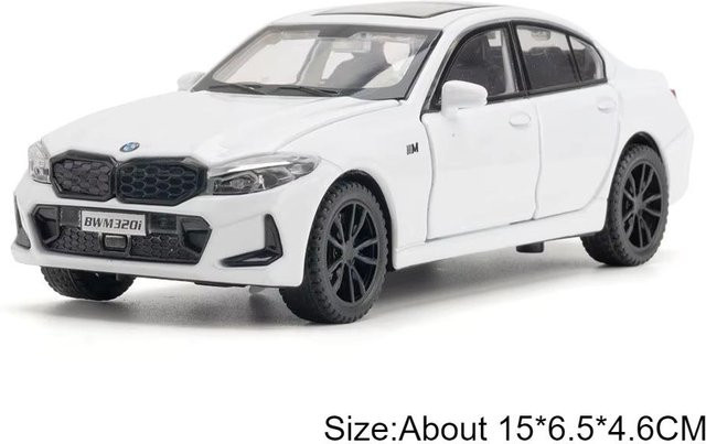 Linyi toy car X3M 320I Sportwagen Modell, 1:32, Pull-Back, Sound, Licht, Türen zu öffnen, ab 14 Jahren - Bild 1