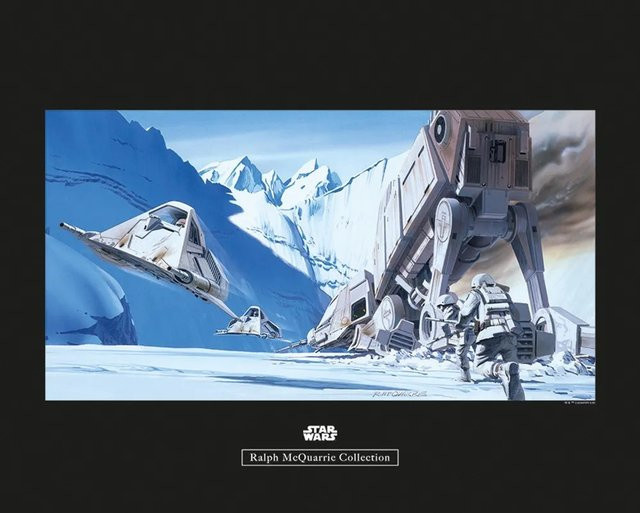 Komar Star Wars Snowspeed Wandbild aus Qualitätsvlies, B: 50 cm, H: 40 cm, Multicolor - Bild 1