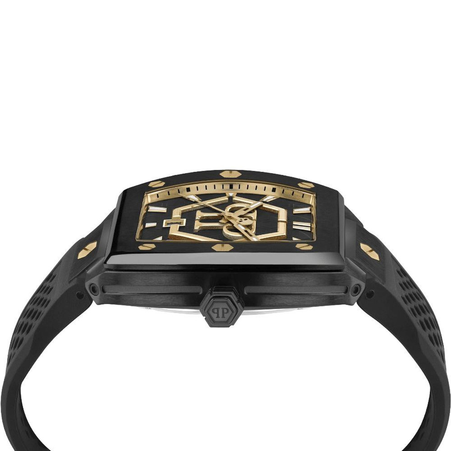 Philipp Plein Herrenuhr The Hexagon Phantom, Quarz, Edelstahl, 44 mm, Schwarz - Bild 2