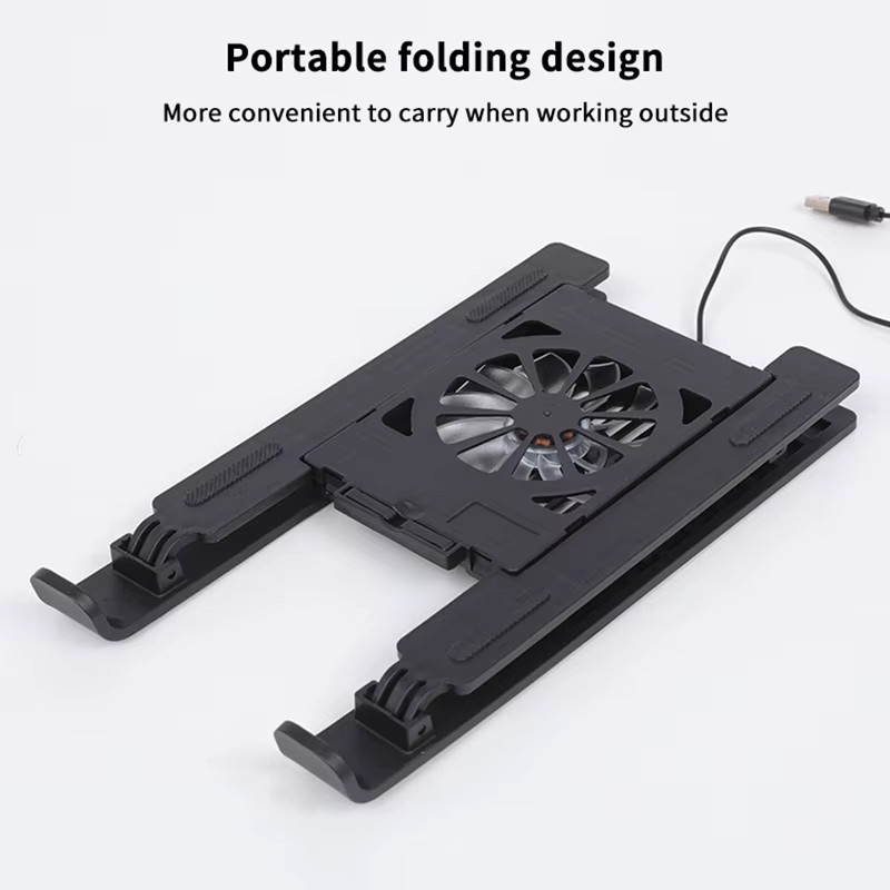 JTZTF Faltbarer Laptop Cooling Stand Notebook Kühler mit Lüfter in Schwarz - Bild 6