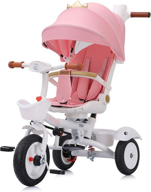 Chipolino Futuro 2 in 1 Tricycle faltbar mit Musik, Licht und PU-Rädern rosa - Bild 1