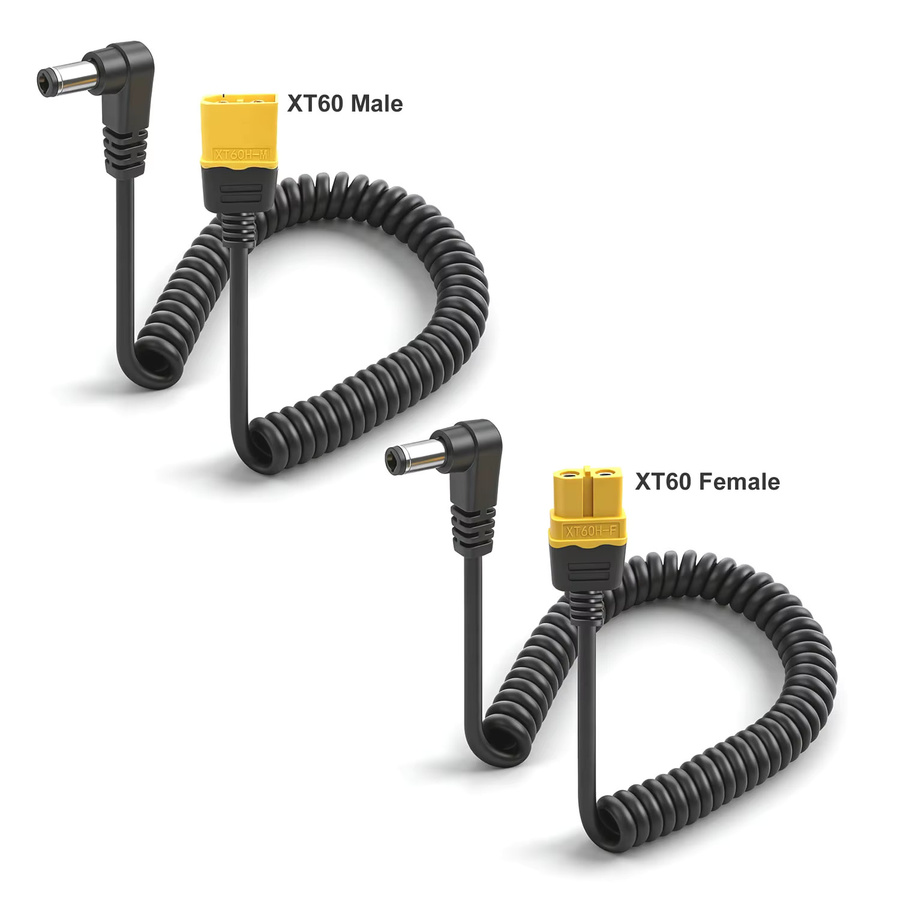 XT60 auf DC 5.5 x 2.5/2.1mm Ladeadapterkabel in Schwarz für UAV und Lötkolben - Bild 4