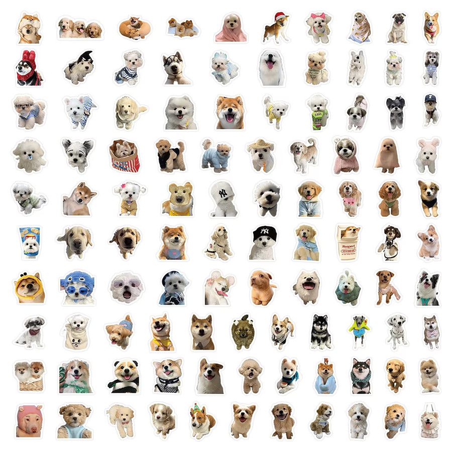 103-teiliges Set niedliche Hundeaufkleber in Multicolor für Tagebücher, Handyhüllen und DIY-Bastelarbeiten von YourLife Store - Bild 2