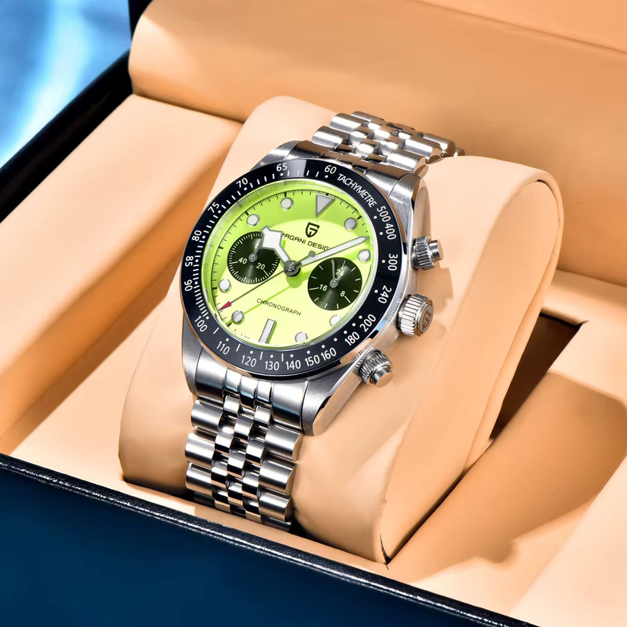 PAGANI DESIGN Chronograph, Quarz, Edelstahl, Silber, Herren - Bild 3