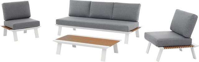 Gartensitzgruppe MYLIA aus Aluminium in Anthrazit Grau, Breite: 205 cm - Bild 1