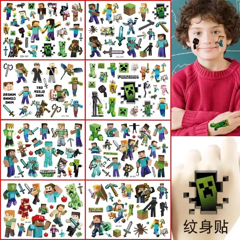 GAGAGIRL Tattoo-Aufkleber Set My World in Multicolour mit Pixel- und Cartoon-Motiven - Bild 3