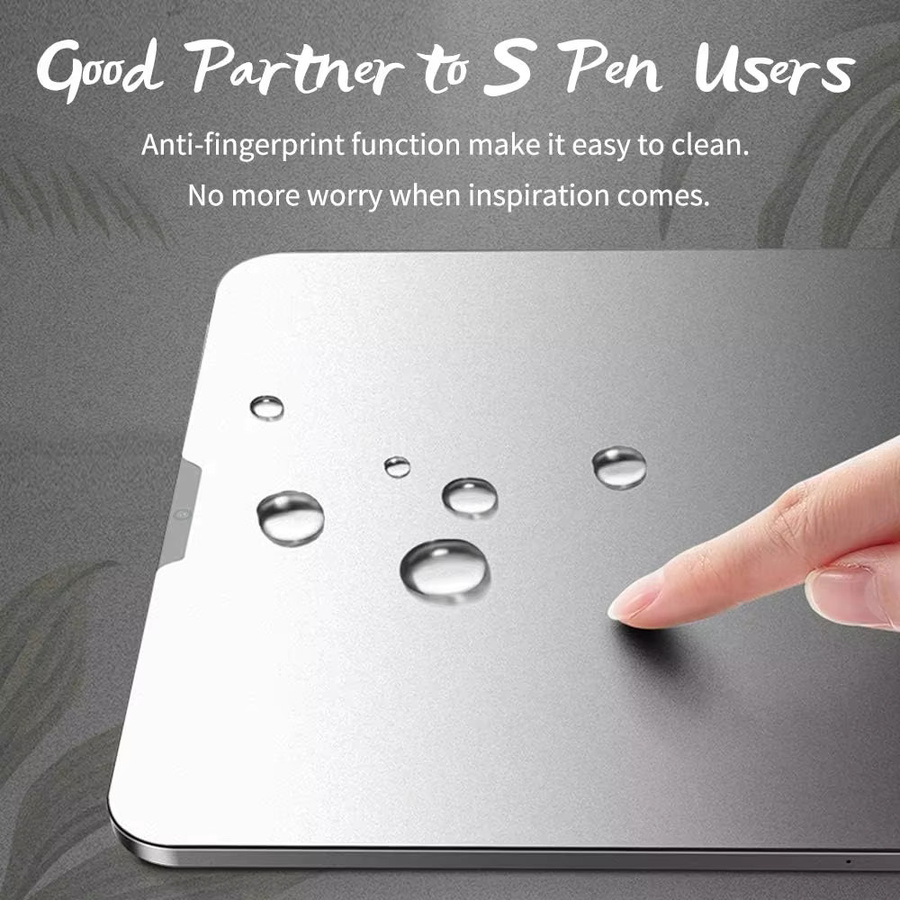 2 Stück matte Papierfolie Displayschutzfolie für Samsung Galaxy Tab S9 FE Plus, S8, S7, S6 Lite, A9 Plus, A8, A7 Lite, transparent - Bild 4