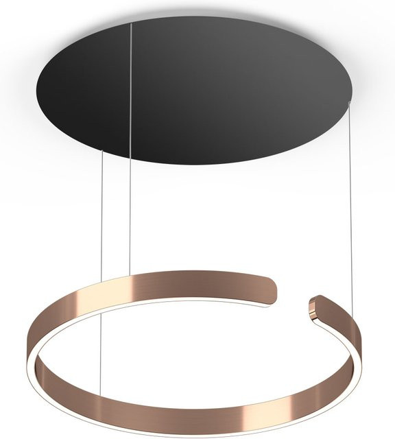 Occhio Mito sospeso 60 up LED-Pendelleuchte in Rose Gold und Schwarz matt mit Occhio air Modul und x-tra warm LED (2200K - 3500K), variabel einstellbare Aufhängung 50-200 cm - Bild 1