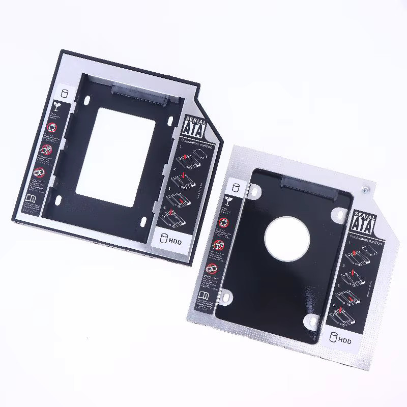 JTZTF HDD-Caddy-Set für 2,5-Zoll-SSD und CD-DVD-Laufwerke, SATA 3.0, für 9,5 mm und 12,7 mm Optibay, aus Kunststoff und Aluminium - Bild 4