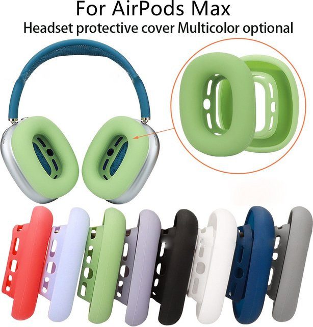 Apple Silikon-Ohrpolster Ersatz für AirPods Max in Schwarz - Bild 1