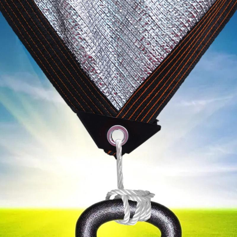 XIFEI Sonnenschutznetz aus Aluminiumfolie und HDPE mit 75% Schattierungsrate, Farbe: Silber, B x H: 3 x 6 m - Bild 3