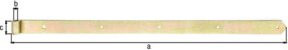 GAH Alberts Tor-Ladenband gerade aus Stahl, feuerverzinkt, Farbe: Silber, Dorn: 16 mm, Länge: 400 mm - Bild 1