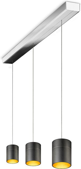 Oligo Tudor M LED-Pendelleuchte 3-flammig Schwarz matt mit Chrom-Baldachin und Tunable White (2200K - 5000K) - Bild 1
