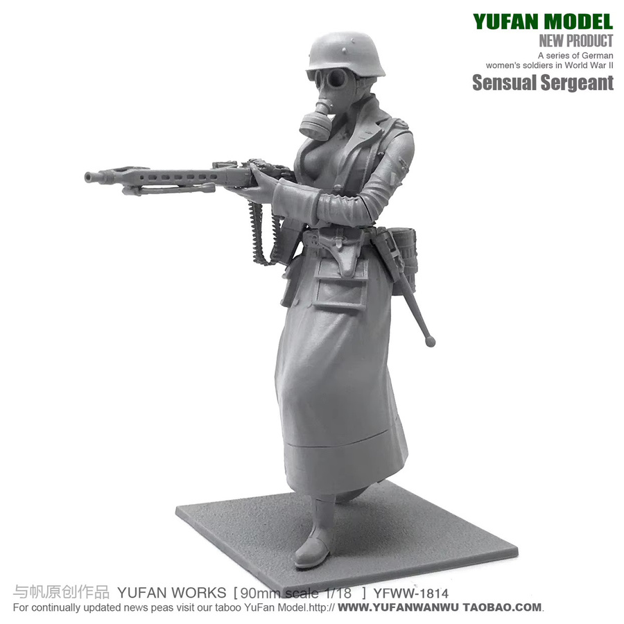 CLEAN SPACE Harzmodell deutscher Soldat, Bausatz, Maßstab 1:18 - Bild 2