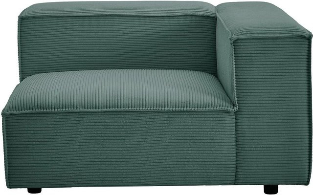 Vente-unique Sessel Ruzolo mit gerader Rückenlehne in Grün aus Cord-Samt, Breite: 121 cm - Bild 1