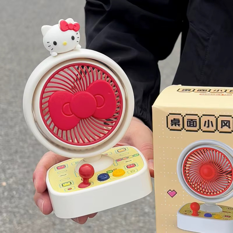 Sanrio Hello Kitty Tragbarer Dual-Use Ventilator für Desktop und Handbetrieb im Kawaii-Design - Bild 2