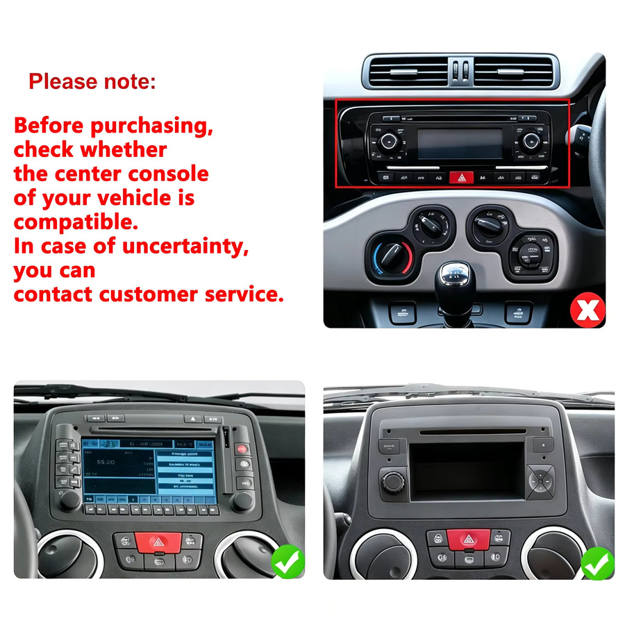 MOPECT 2Din Carplay Android Autoradio für Fiat Panda (2003-2012) mit GPS, 4G, WIFI, DAB+ und Dashcam in Schwarz - Bild 2