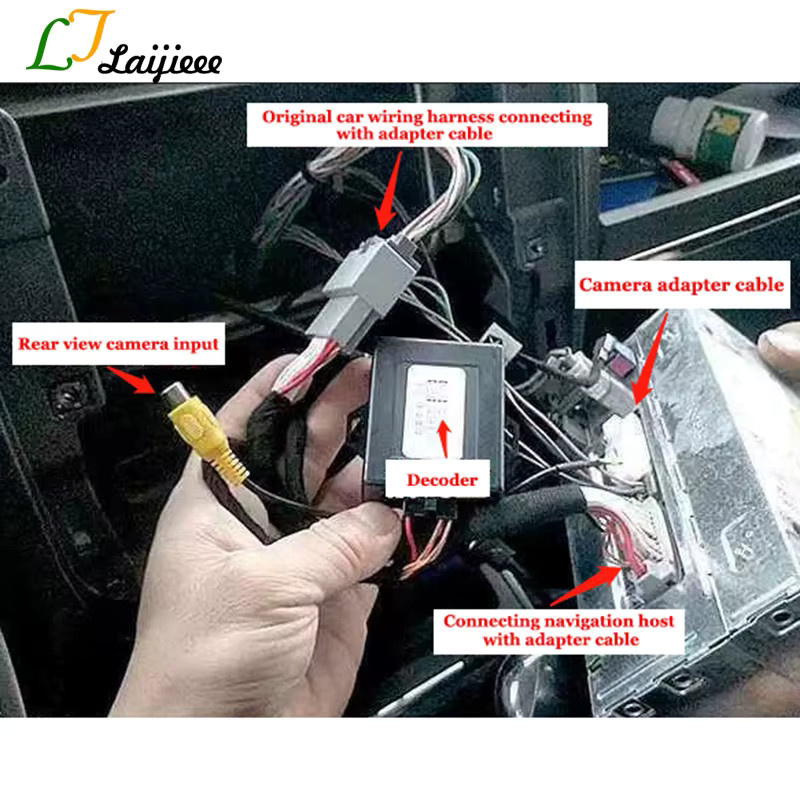 LJLAIJIEEE Rückfahrkamera-Kit für Jeep Wrangler JK 2007–2018 in Schwarz, HD-Rückfahrkamera kompatibel mit OEM-Bildschirm, ohne Programmierung - Bild 6