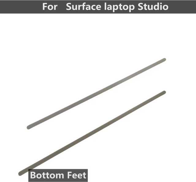 Microsoft Laptop Studio Rückabdeckung Rutschfeste Gummistreifen für 14,4 Zoll Unterseite Fußpolster 2 Stück Silber Schwarz - Bild 1