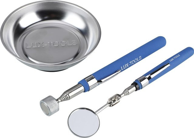 LUX-TOOLS Magnetschalenset 3-teilig aus Edelstahl in Blau und Silber - Bild 1