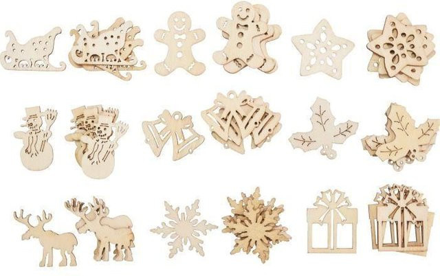 You do it Weihnachtsmotive Streuteile in Weiß, 45 Stück, Durchmesser: 2,8 cm - Bild 1